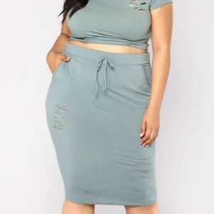 NWT Fashion Nova Casual Lover Skirt - Blue